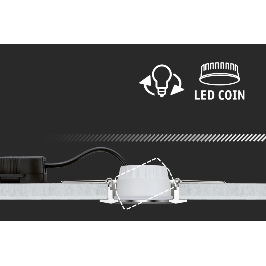 Paulmann 93413 - LED/5W Lámpara empotrada COIN 230V