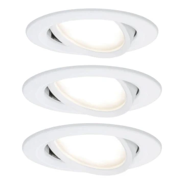 Paulmann 93449 - SET 3xLED/6,5W IP23 Lámpara empotrable de baño NOVA 230V