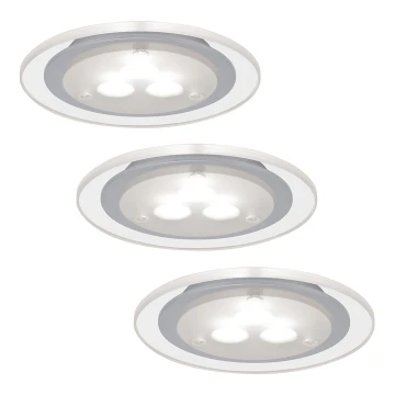 Paulmann 93543 - SET 3xLED/3W Lámpara empotrada MICRO LINE 230V