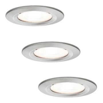 Paulmann 93599 - SET 3x LED GU10/7W IP44 Foco de baño regulable NOVA 230V