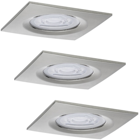 Paulmann 93615 - SET 3x LED/7W IP44 Lámpara empotrable regulable para el baño