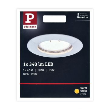 Paulmann 93658 - LED-GU10/4,5W Lámpara empotrada 230V