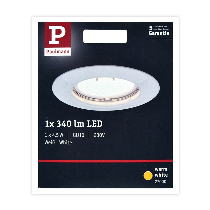 Paulmann 93658 - LED-GU10/4,5W Lámpara empotrada 230V