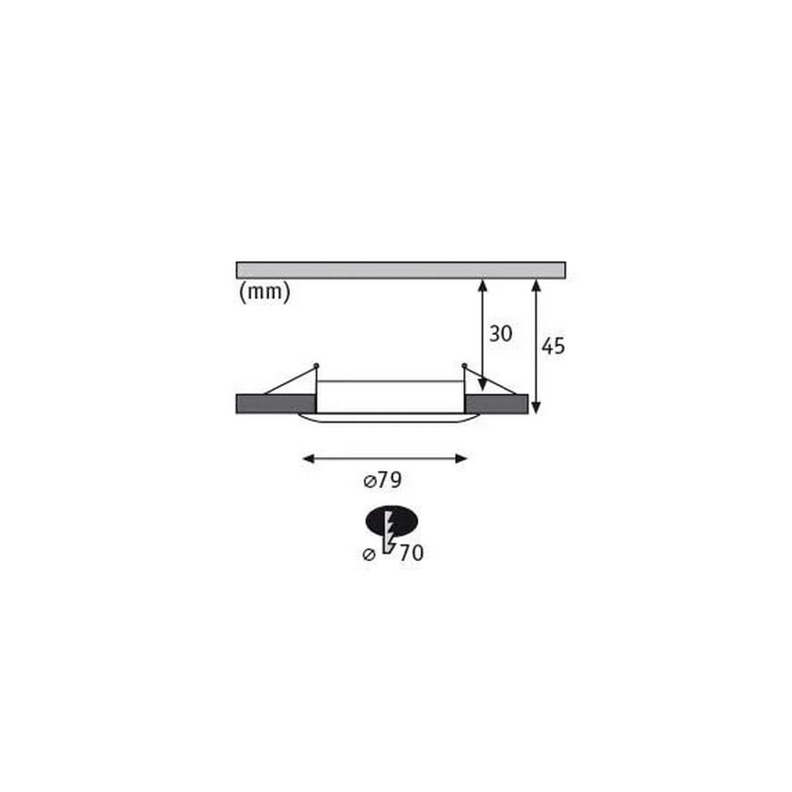 Paulmann 93976 - SET 3xLED/6,8W IP44 Lámpara empotrable de baño COIN 230V