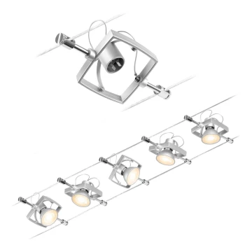 Paulmann 94430 - JUEGO 5xGU5,3/10W Foco para sistema de rieles MAC 230V cromo mate