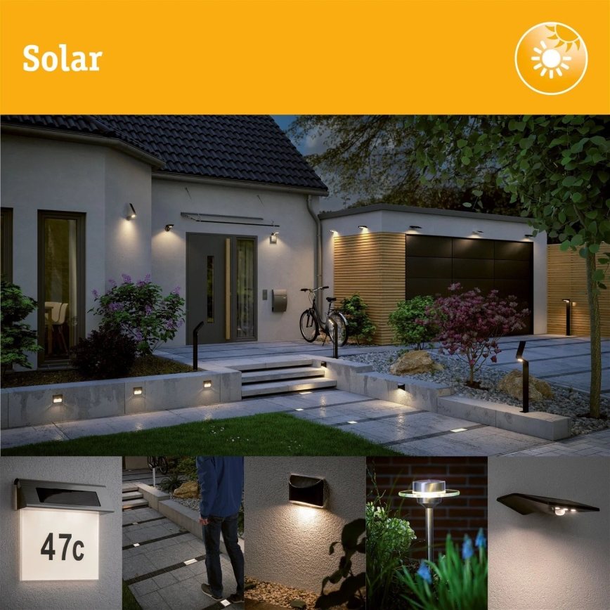 Paulmann 94578 - LED/0,1W IP67 Luz solar empotrada DOMENIC 3,7V