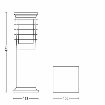 Philips 15282/54/16 - LED Lámpara exterior MYGARDEN PATIO 1xE27/53W/230V IP44