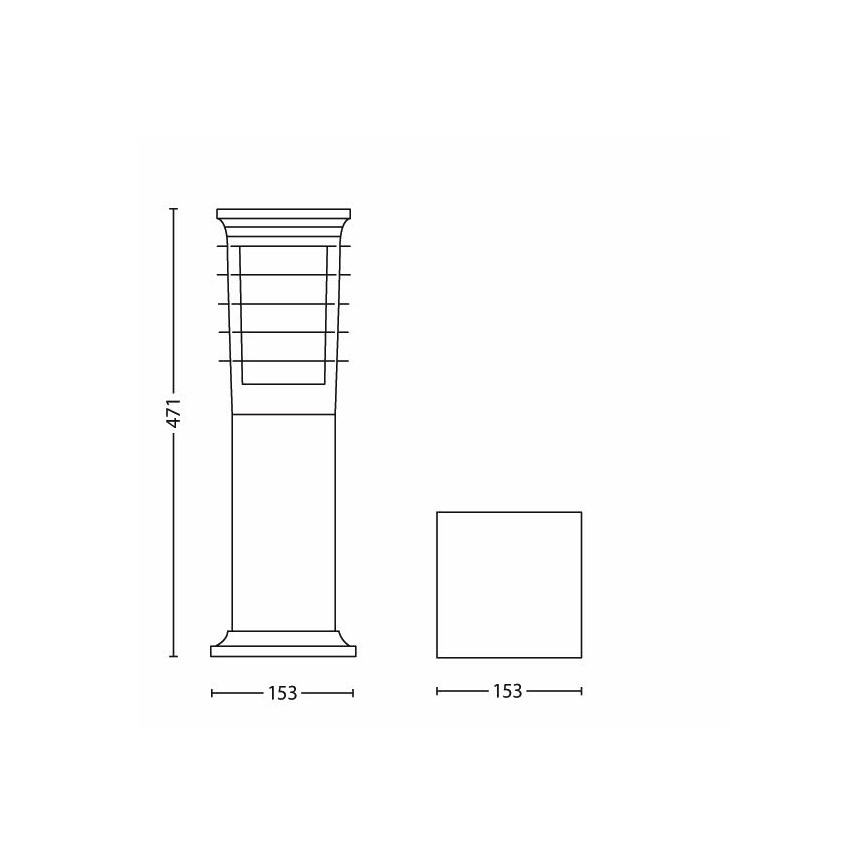 Philips 15282/54/16 - LED Lámpara exterior MYGARDEN PATIO 1xE27/53W/230V IP44