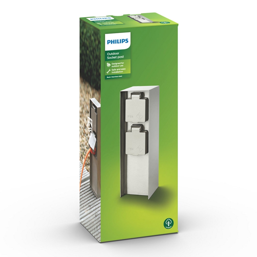 Philips - Columna de enchufes de exterior 230V IP44