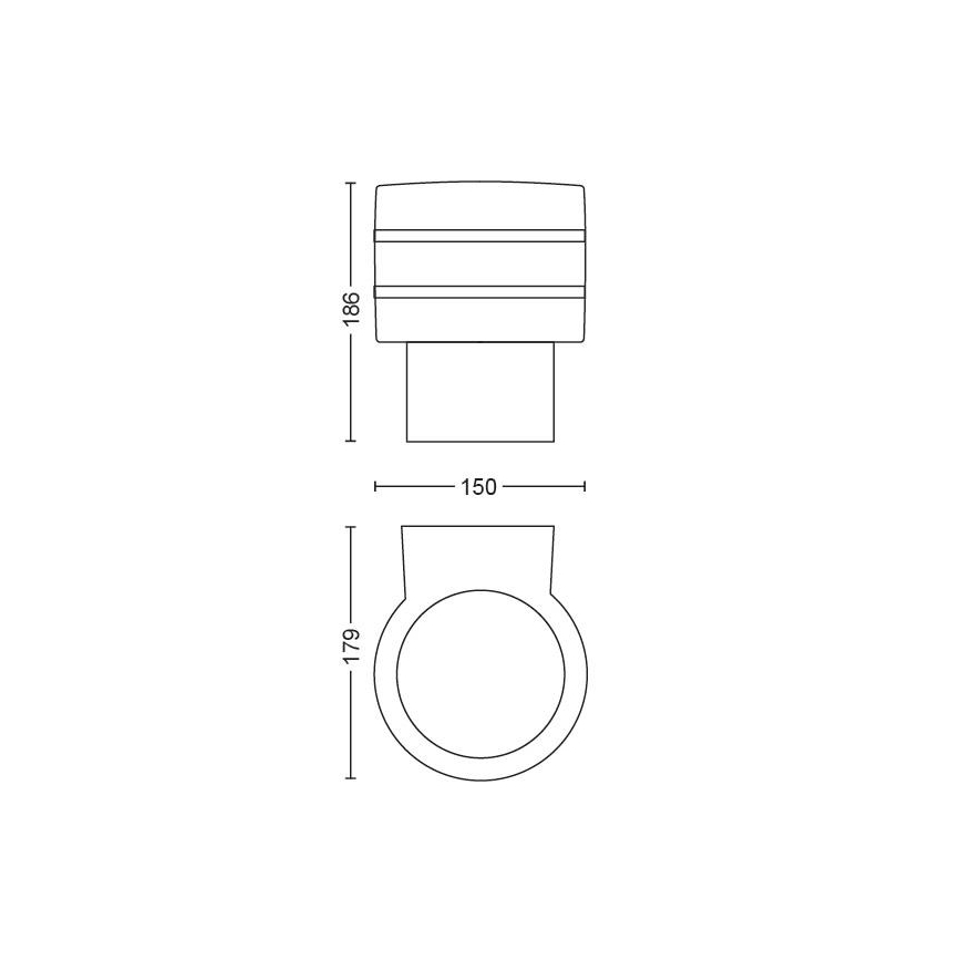 Philips - Aplique LED para exterior Hue TUAR 1xE27/9,5W IP44