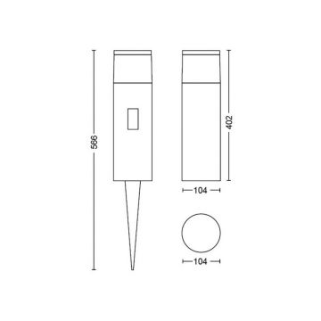 Philips 17437/30/P7 - Lámpara LED RGB exterior HUE CALLA LED/8W/230V IP65