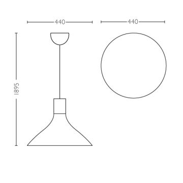 Philips 40954/31/PN - Lámpara colgante MYLIVING TUNNEL E27/60W/230V