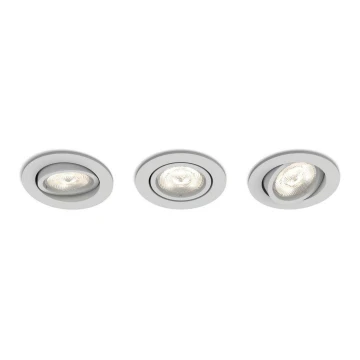 Philips 50113/87/P0 - SET 3x Lámpara LED empotrable regulable CASEMENT LED/4,5W/230V