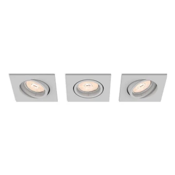 Philips 50193/87/PN - SET 3x Lámpara empotrable ENNEPER 1xGU10/5,5W/230V