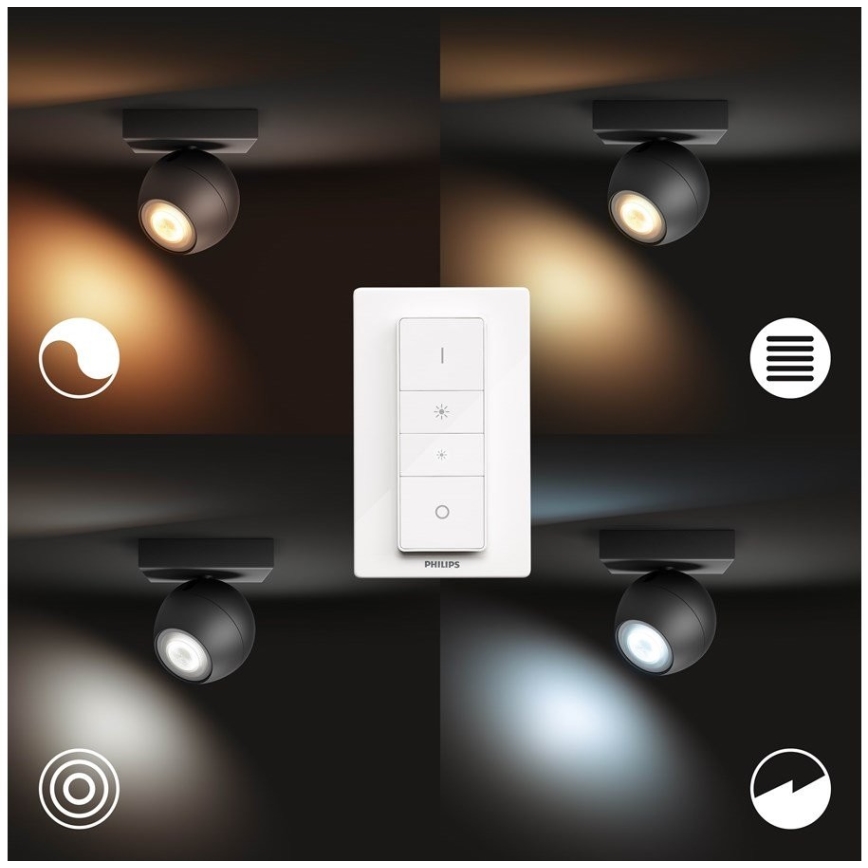 Philips - Foco LED regulable Hue BUCKRAM 1xGU10/5W/230V