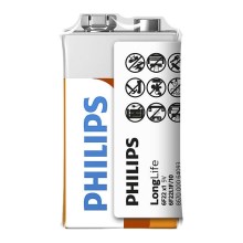 Philips 6F22L1F/10 - Batería de cloruro de zinc 6F22 LONGLIFE 9V 150mAh