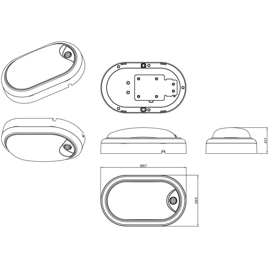 Philips - Aplique LED con sensor PROJECTLINE LED/15W/230V IP54