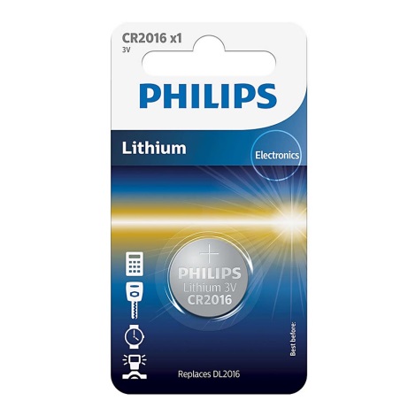 Philips CR2016/01B - Batería de litio botón CR2016 MINICELLS 3V 90mAh