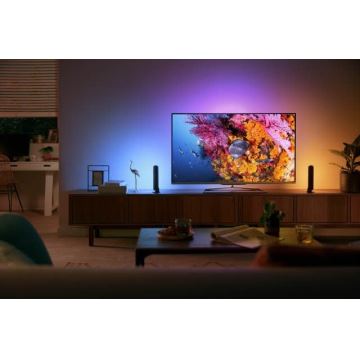 Philips - Lámpara de mesa LED RGB regulable HUE AMBIANCE LED/6W/230V negra