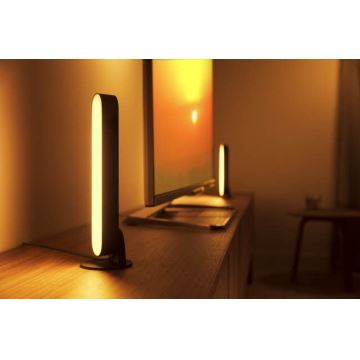 Philips - Lámpara de mesa LED RGB regulable HUE AMBIANCE LED/6W/230V negra