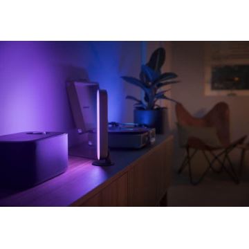 Philips - Lámpara de mesa LED RGB regulable HUE AMBIANCE LED/6W/230V negra