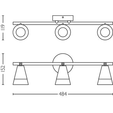 Philips - Foco CLEFT 3xGU10/5W/230V