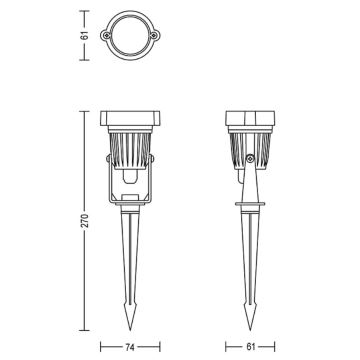 Philips - Foco LED de exterior CASPER LED/1,5W/24V IP44