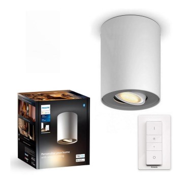 Philips - Foco LED regulable Hue PILLAR 1xGU10/4,2W/230V 2200-6500K + control remoto blanco