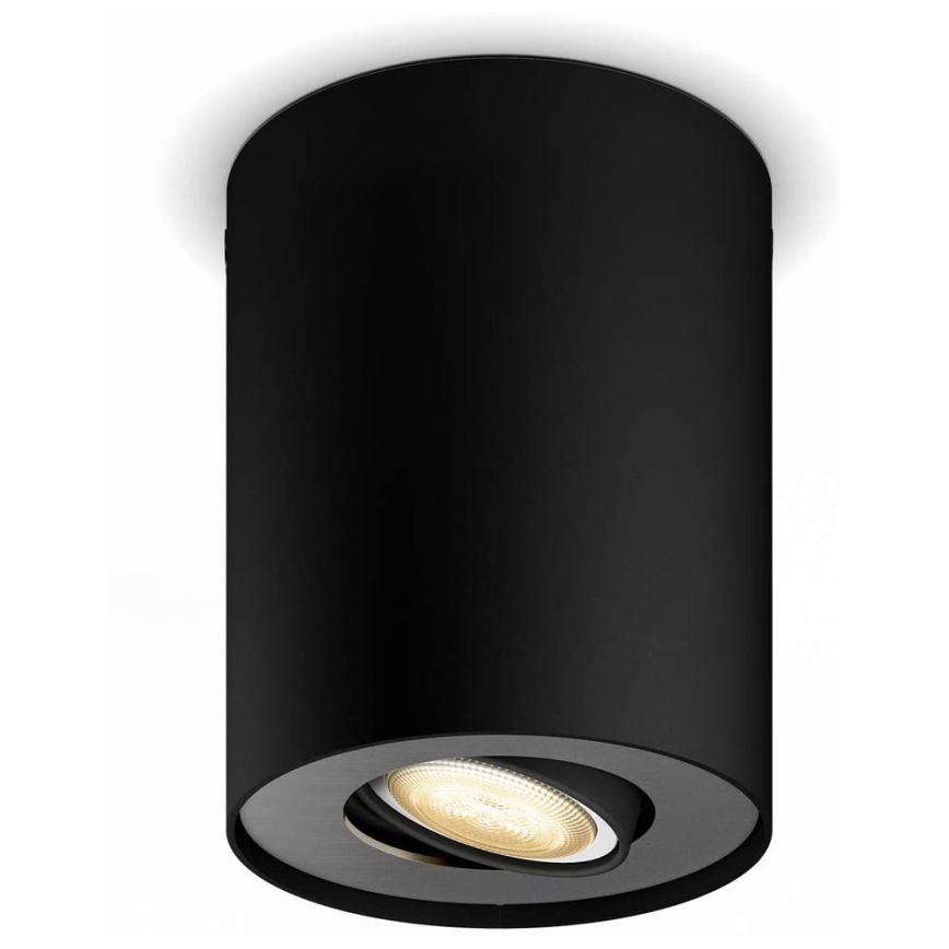 Philips - Foco LED regulable Hue PILLAR 1xGU10/4,2W/230V 2200-6500K + control remoto negro