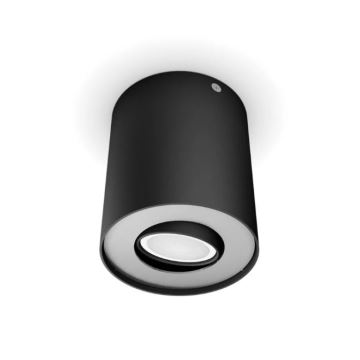 Philips - Foco LED regulable Hue PILLAR 1xGU10/4,2W/230V 2200-6500K + control remoto negro