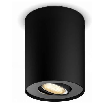 Philips - Foco LED regulable Hue PILLAR 1xGU10/4,2W/230V 2200-6500K negro