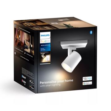 Philips - Foco LED regulable Hue RUNNER 1xGU10/4,2W/230V 2200-6500K + control remoto blanco