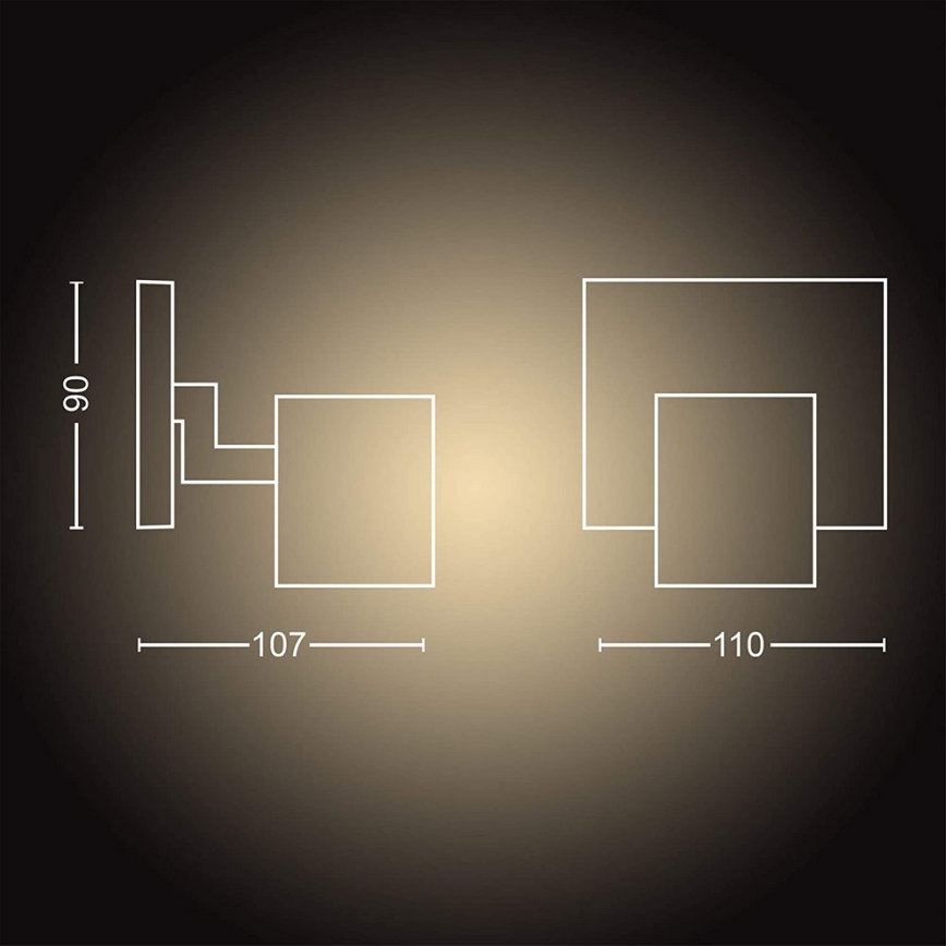 Philips - Foco LED regulable Hue RUNNER 1xGU10/4,2W/230V 2200-6500K + control remoto blanco