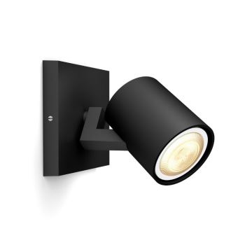 Philips - Foco LED regulable Hue RUNNER 1xGU10/4,2W/230V 2200-6500K + control remoto negro