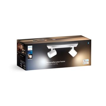 Philips - Foco LED regulable Hue RUNNER 2xGU10/4,2W/230V 2200-6500K + control remoto blanco