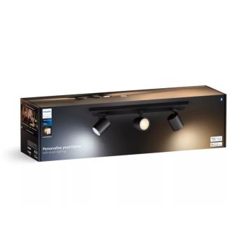 Philips - Foco LED regulable Hue RUNNER 3xGU10/4,2W/230V 2200-6500K + control remoto negro