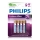 Philips FR03LB4A/10 - 4 pz. Batería de litio AAA LITHIUM ULTRA 1,5V 800mAh