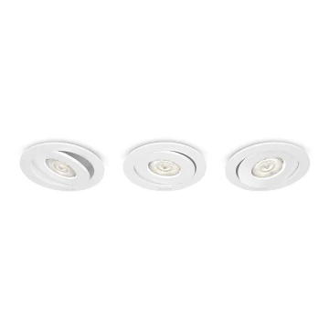 Philips - JUEGO 3x Lámpara LED empotrable regulable LED/4,5W/230V