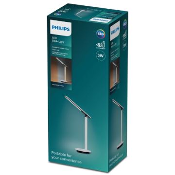 Philips - Lámpara de mesa LED táctil regulable ROCK LED/5W/5V 1800mAh