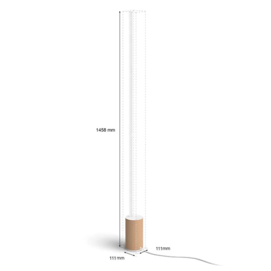 Philips - Lámpara de pie LED RGBW regulable Hue SIGNE LED/29W/230V 2000-6500K beige