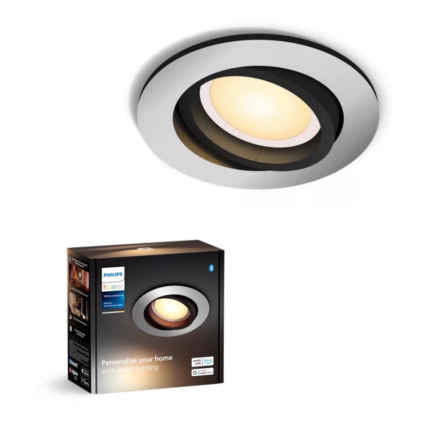 Philips - Lámpara empotrable LED regulable Hue MILLISKIN 1xGU10/4,2W/230V 2200-6500K