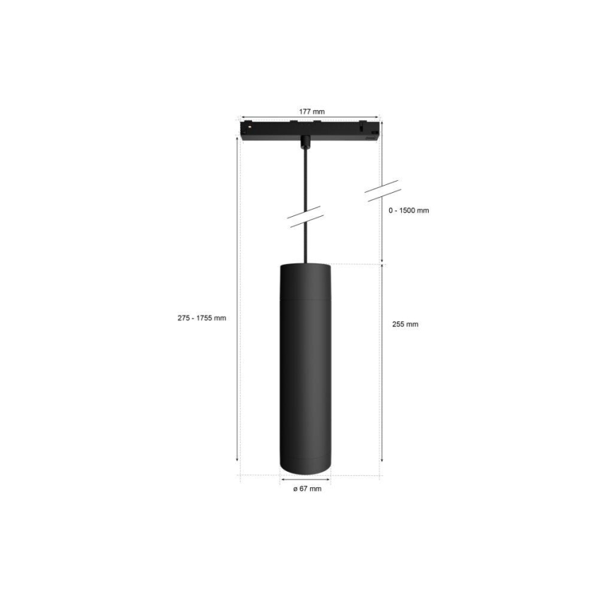 Philips - Lámpara de araña LED RGB regulable en un cable para sistema de rieles Hue PERIFO LED RGB/5,2W/230V 2000-6500K