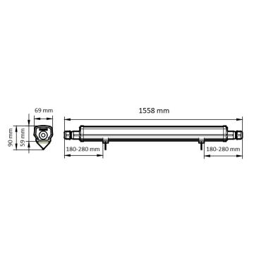 Philips - Lámpara técnica LED fluorescente LED/46W/230V IP66 4000K