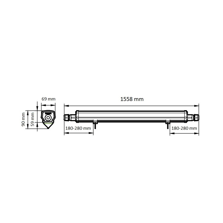 Philips - Lámpara técnica LED fluorescente LED/46W/230V IP66 4000K