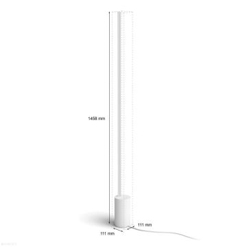 Philips - LED RGBW Lámpara de pie regulable Hue SIGNE LED/29W/230V 2000-6500K blanco