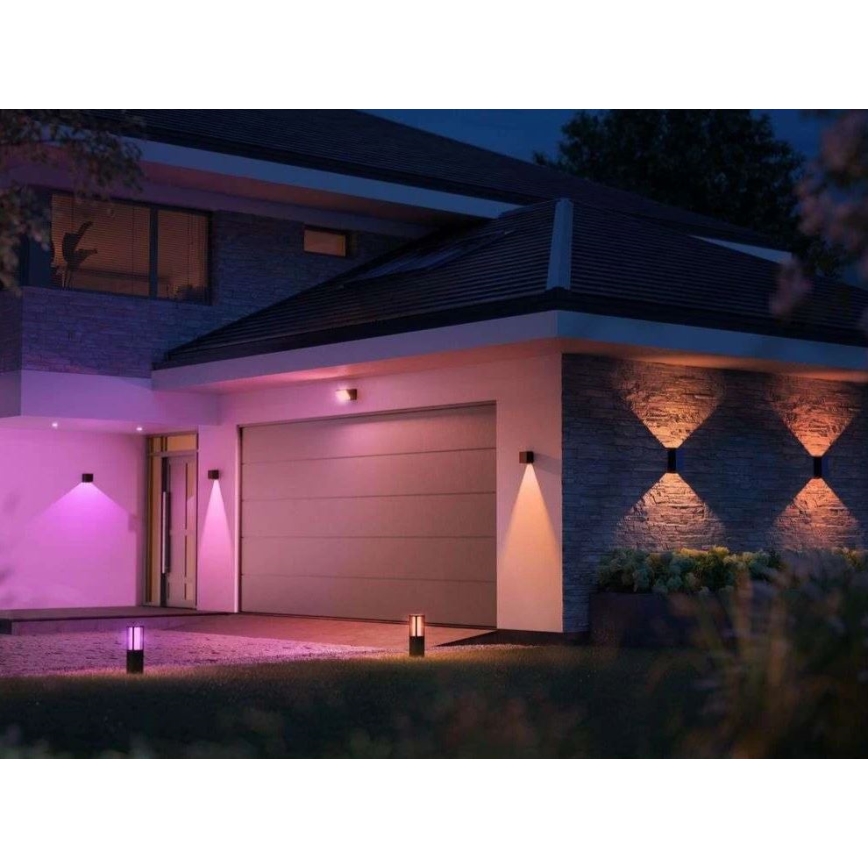 Philips - LED RGBW Aplique de exterior regulable Hue RESONATE LED/8W/230V 2000–6500K IP44