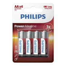 Philips LR6P4B/10 - 4 pz. Pila alcalina AA POWER ALKALINE 1,5V 2600mAh