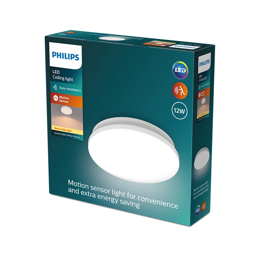 Philips - Plafón LED con sensor ACUNA LED/12W/230V 2700K