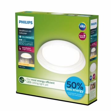 Philips - Plafón LED regulable FLETA LED/10W/230V 2700K blanco