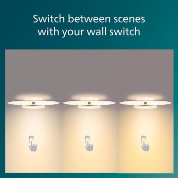 Philips- Plafón LED regulable SCENE SWITCH LED/30W/230V 2700K plata